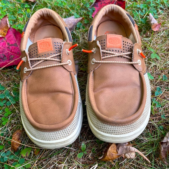 Hey Dude welsh grip mix men’s size 8 tan orange slip on - Picture 1 of 7